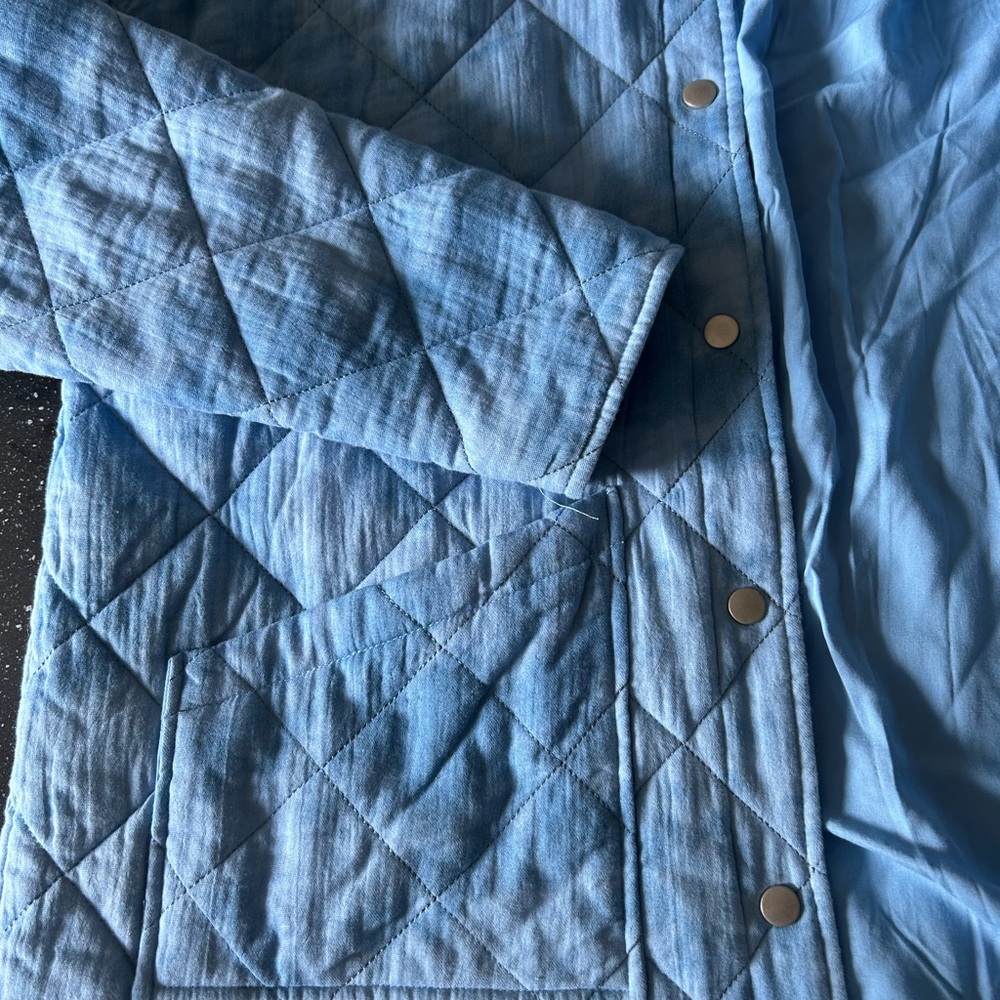 Bagatelle Blue Quilted Utility Jacket - Picture 5 of 5